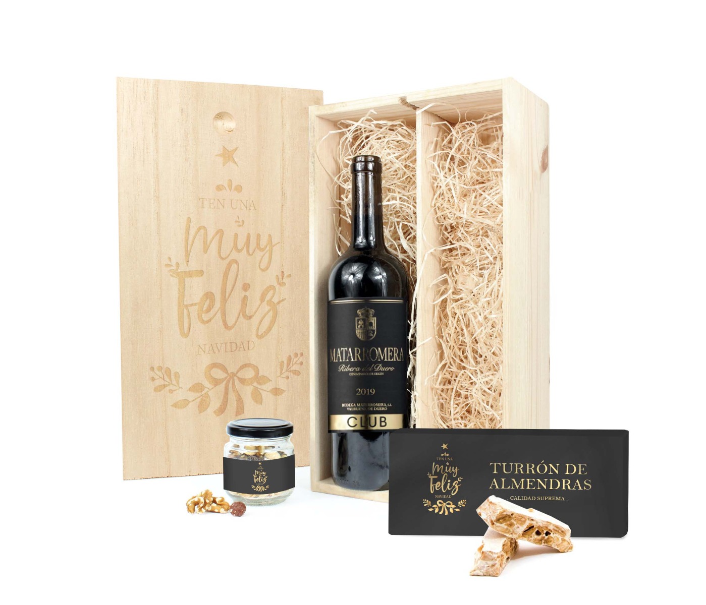 Caja de madera deluxe de Navidad