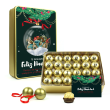 Calendario de adviento rellenable personalizado en caja metálica