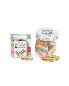 Bote con gominolas arcoíris - Día del Orgullo