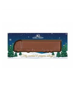 CAMION DE CHOCOLATE EN CAJA PERSONALIZADA
