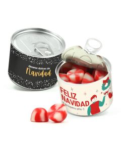 Chuches navideñas en bote abrefácil personalizado
