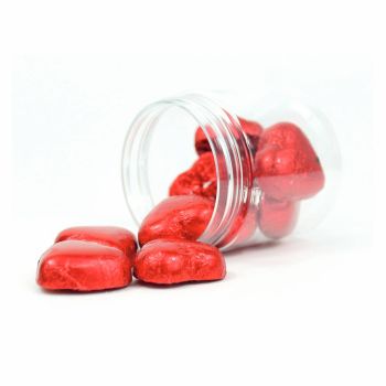 Botecito Pet Personalizado con Corazones de Chocolate para Detalle de San Valentín