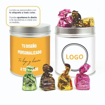 7 Bombones Surtidos en Latita Metálica Personalizada