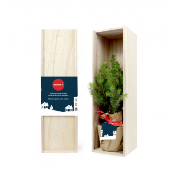 Árbol de Navidad en caja madera