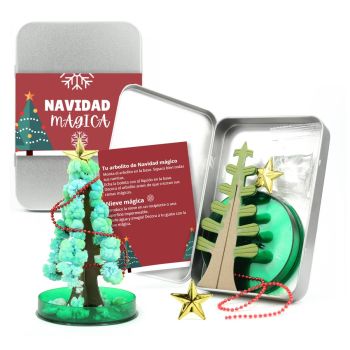 Arbolito de Navidad Mágico en Lata Personalizada vitola