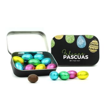 Chocolates de Pascua en caja metálica Luxe