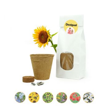 Bolsa kraft con kit de semillas día de la madre