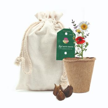 Bolsita de algodón con kit de plantación