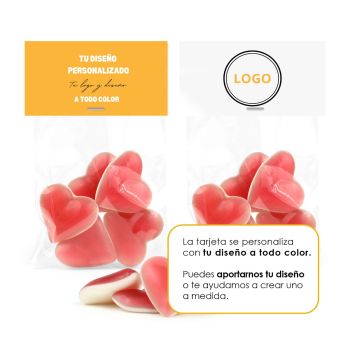 Bolsita con corazones personalizada para Día de la Mujer