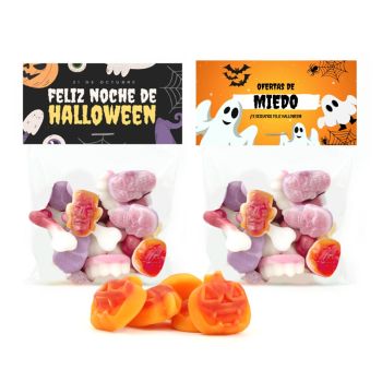 Chuches de Halloween en Bolsita Terrorífica con Topcard Personalizada