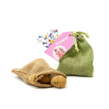 Bomba de semillas en bolsa yute día de la Madre