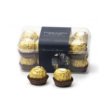 Bombones chocolate en caja personalizada