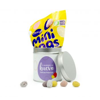 Bote personalizado con huevos de pascua Cadbury