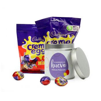 Bote personalizado con huevos de pascua Creme Cadbury