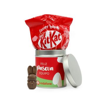 Bote personalizado de Pascua con conejos KitKat