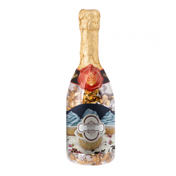 Botella cava personalizada con caramelos
