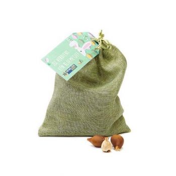 Bulbos de flores en bolsita yute para Pascua