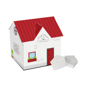 Caja casa personalizada con mentas