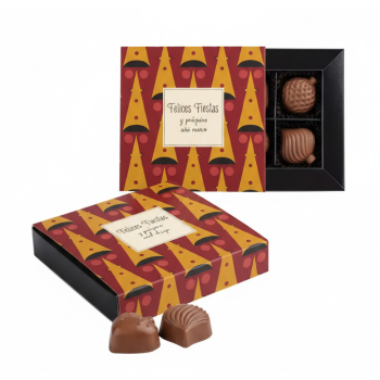 CAJA PERSONALIZADA CON 4 BOMBONES PRALINÉ