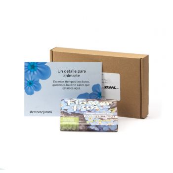 Caja postal con kit de plantación No me olvides