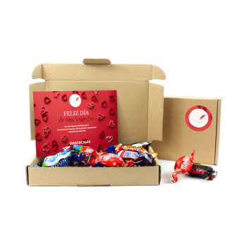 Caja regalo con chocolatinas - San Valentín