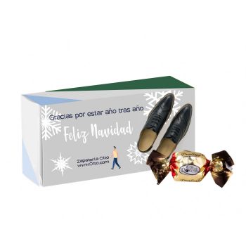 Cajita 4 bombones personalizada para Navidad