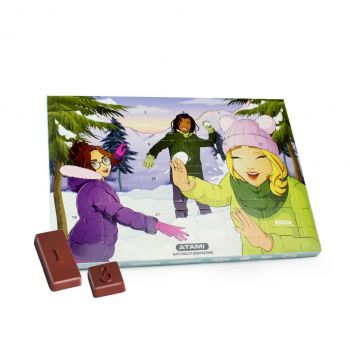 Calendario adviento chocolate A4 personalizado 31 días