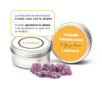 Detalles para día de la mujer - cajita con violetas