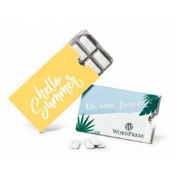 Chicles personalizados en blister 12 unidades