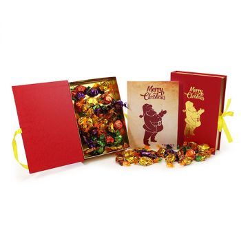 Chocolate en libro de navidad