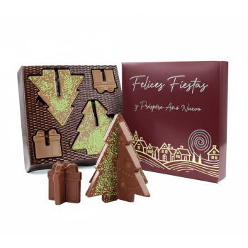 Chocolate navidad en forma arbol 3d