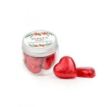 Chocolates corazón en mini botecito-Día de la Madre