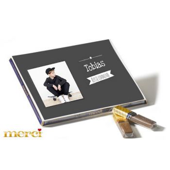 Chocolates Merci con tarjetón personalizado comunión