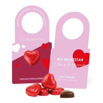 Colgador con chocolate San Valentín
