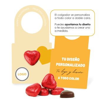 Colgador con chocolate San Valentín