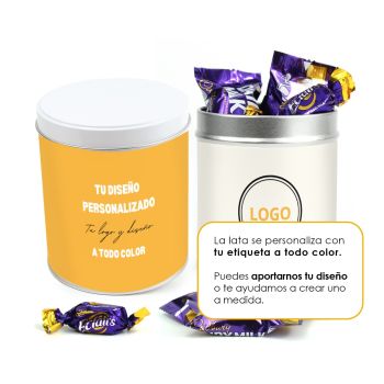 Chocolatinas Cadbury en lata personalizada para Navidad