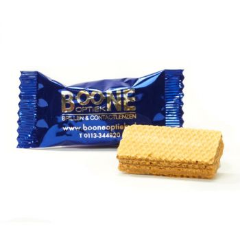 Galleta con logo gofre con chocolate