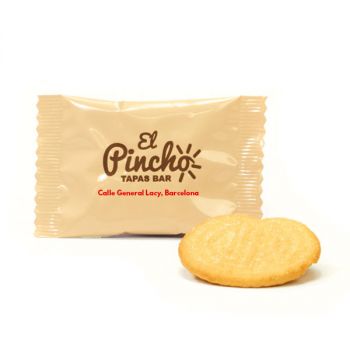 Galleta con logo mariposa de mantequilla