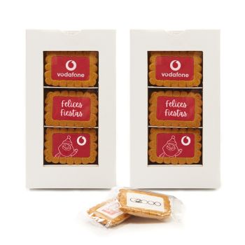 Galletas navidad en cajita personalizada