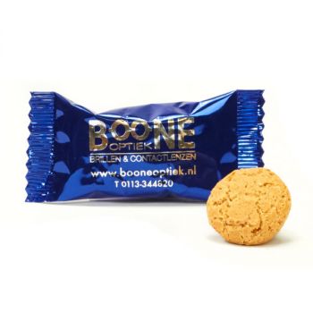 Galletita Amaretti con logo en envoltorio