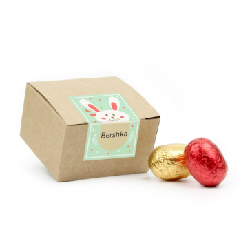 Huevos Chocolate Pascua en cajita kraft