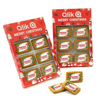 Galletas navidad en caja personalizada