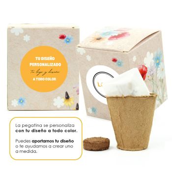 Kit de Mix de Flores en Cajita Personalizada para San Valentín