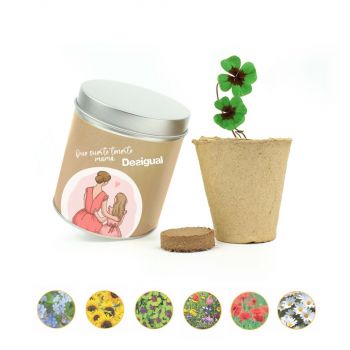 Kit cultivo en bote metálico - Día de la Madre