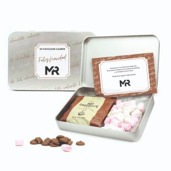 Lata con kit de Chocolate caliente - Postres Navideños con vitola