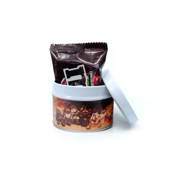Lata personalizada para comunión con chocolate M&M's