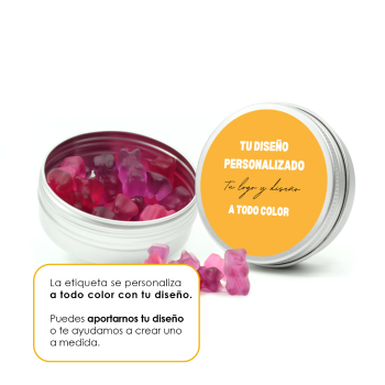 Ositos en latita personalizada para día de la Mujer