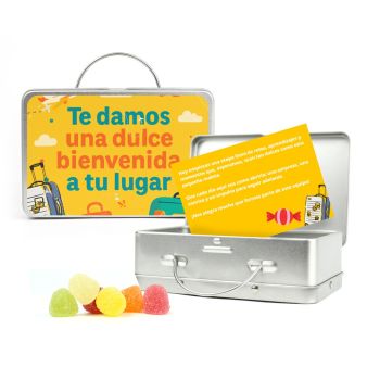 Maletita Welcome Pack empresa con Gominolas