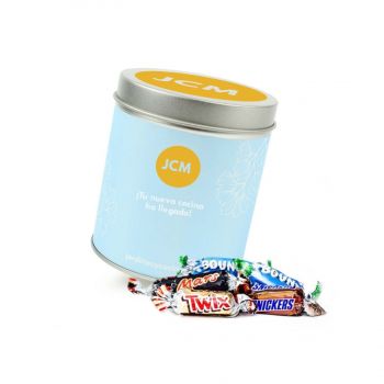 Mini chocolatinas en lata personalizada