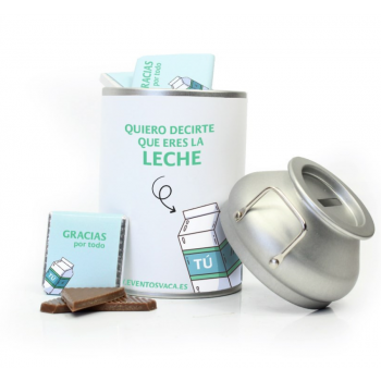 Napolitanas personalizadas en hucha lechera